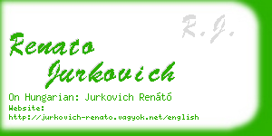 renato jurkovich business card